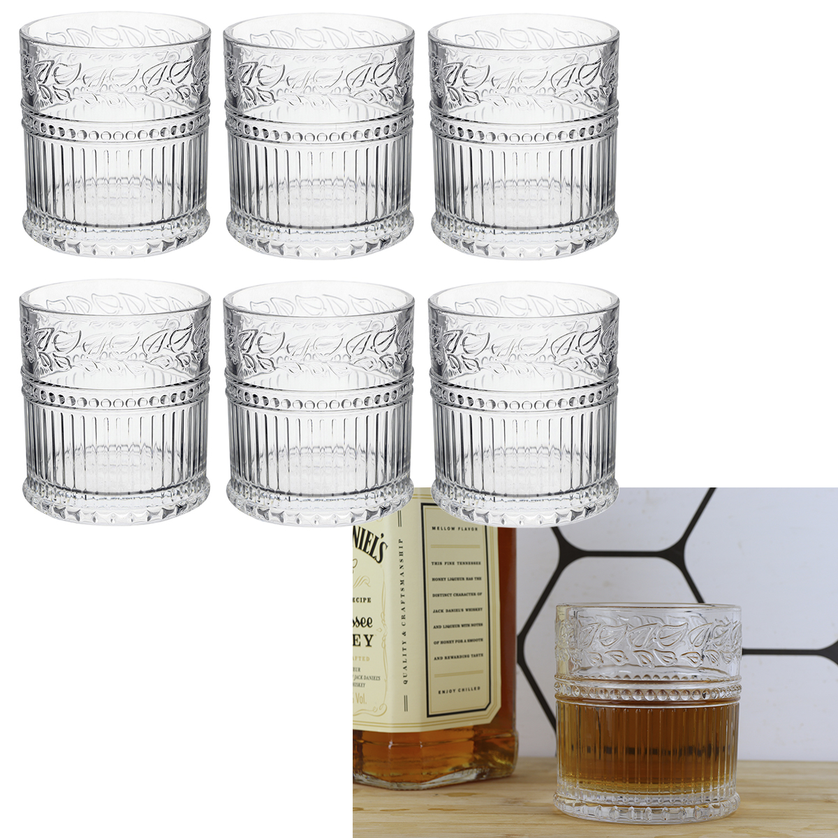 Copos De Whisky Caipirinha 6 Unidades Vidro Luxo Elegante 280mL Copo Para  Uisque Bebidas Drinks Sucos - Meu Canto Shop
