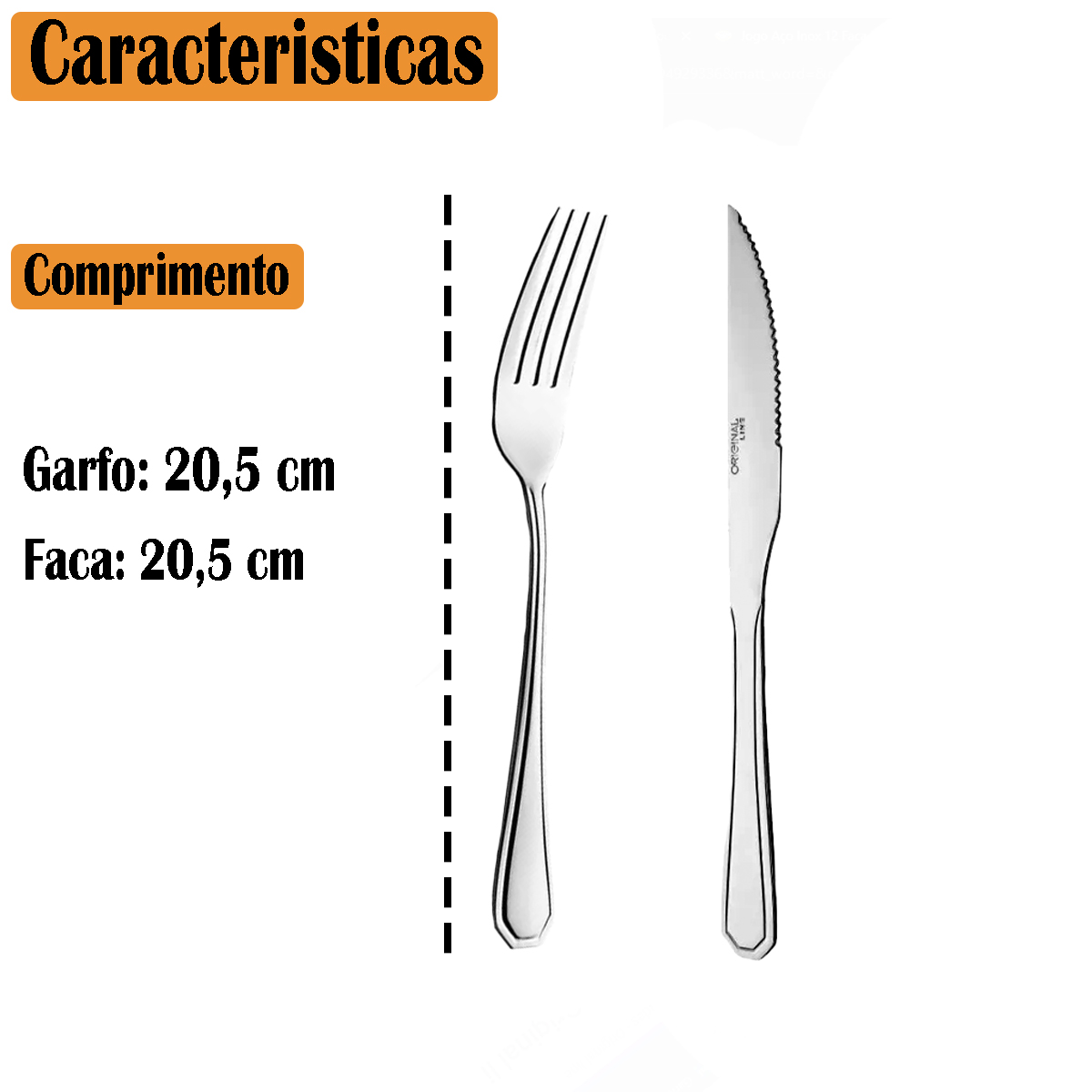 Jogo De Talheres De Mesa Inox Classic C/ 8Pcs Garfos Facas - Guligule Shop