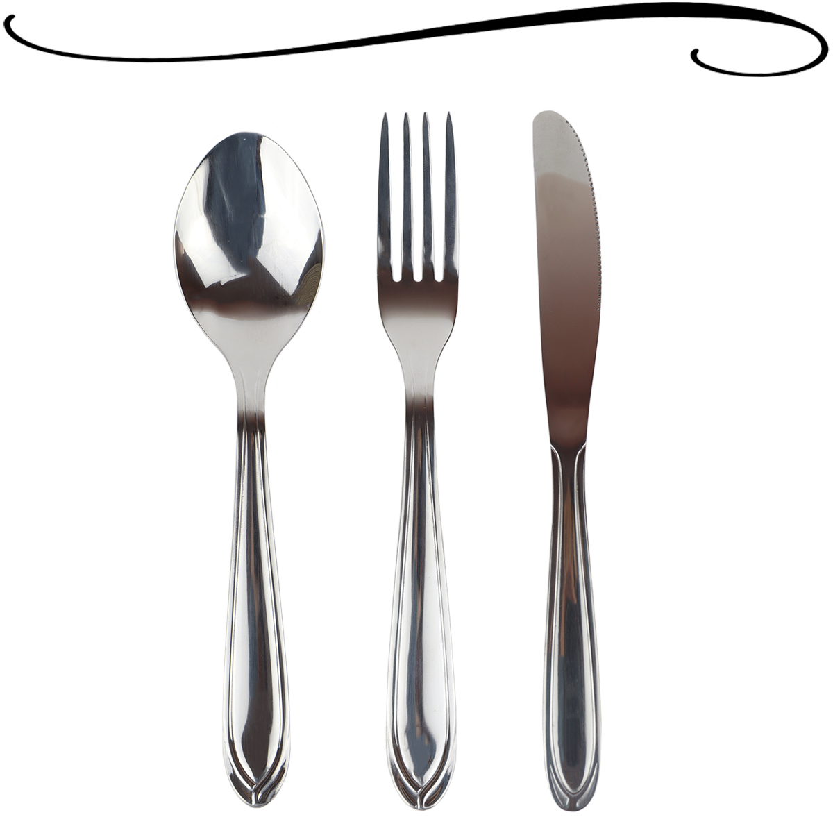 Kit De 18 Peças Talheres Garfos Facas Colheres Conjunto De Mesa Em Aço Inox Jantar Buffet Grande Faqueiro 