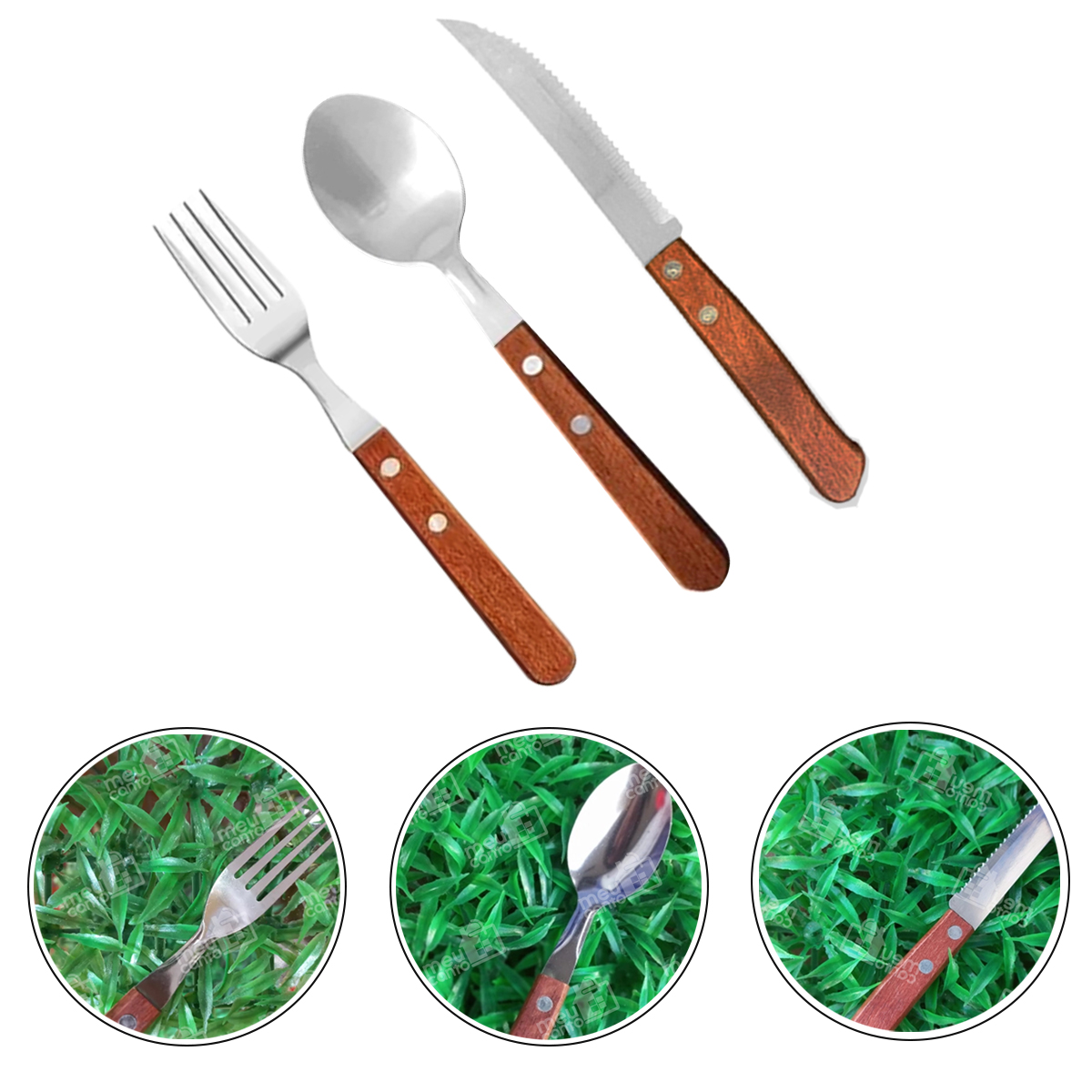 Kit De 36 Peças Talheres Garfos Facas Colheres Conjunto De Mesa Em Aço Inox  Jantar Buffet Grande Faqueiro - Meu Canto Shop