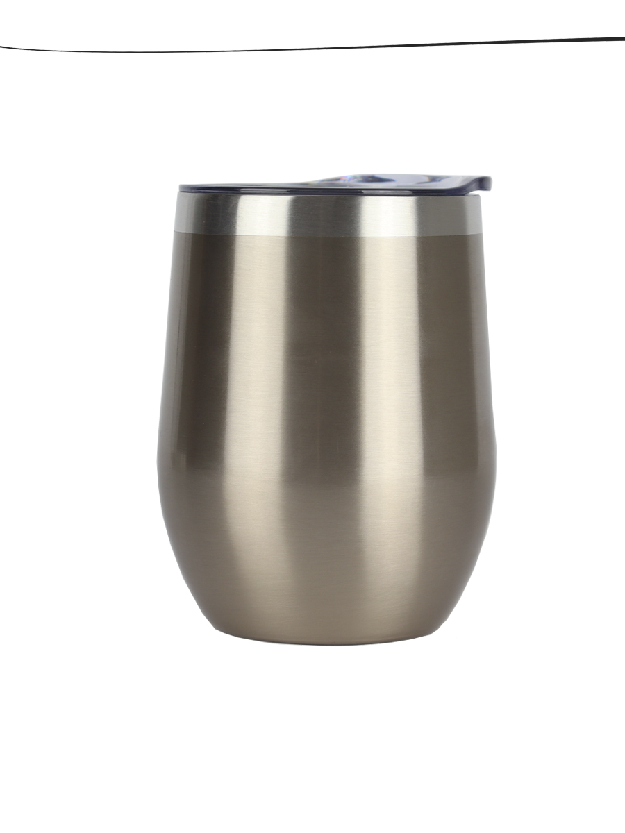 Copo Térmico Parede Dupla Em Aço Inox Bronze Com Tampa 350ml  Anti Vazamento bebidas geladas chopp café agua