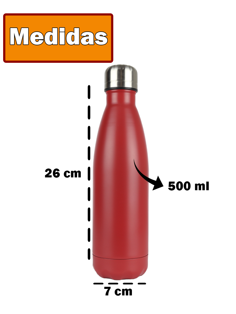 Garrafa Térmica Água 800ml Inox Quente e Frio Vácuo Duplo Vermelho