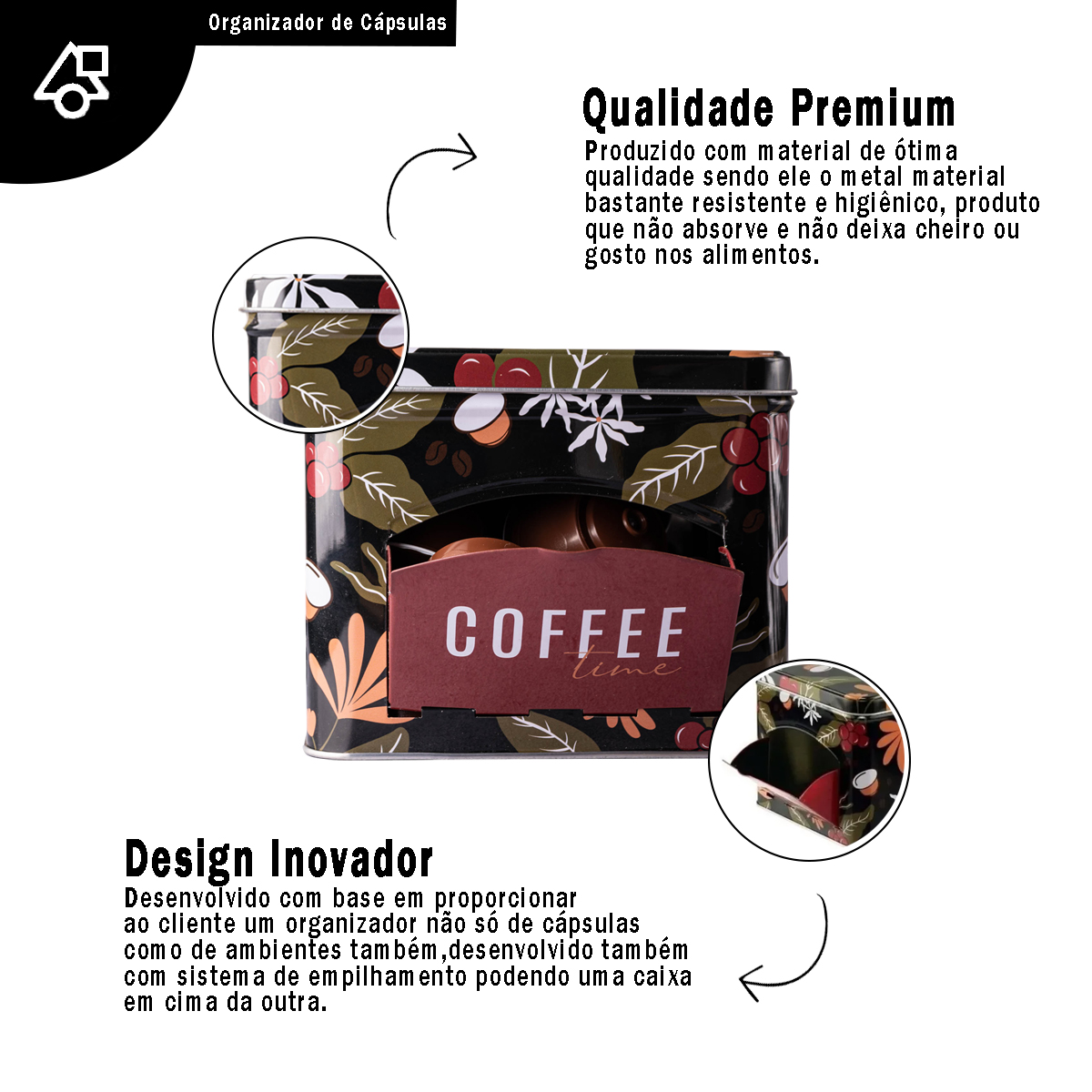 Organizador Porta Cápsulas de Café Para Nespresso