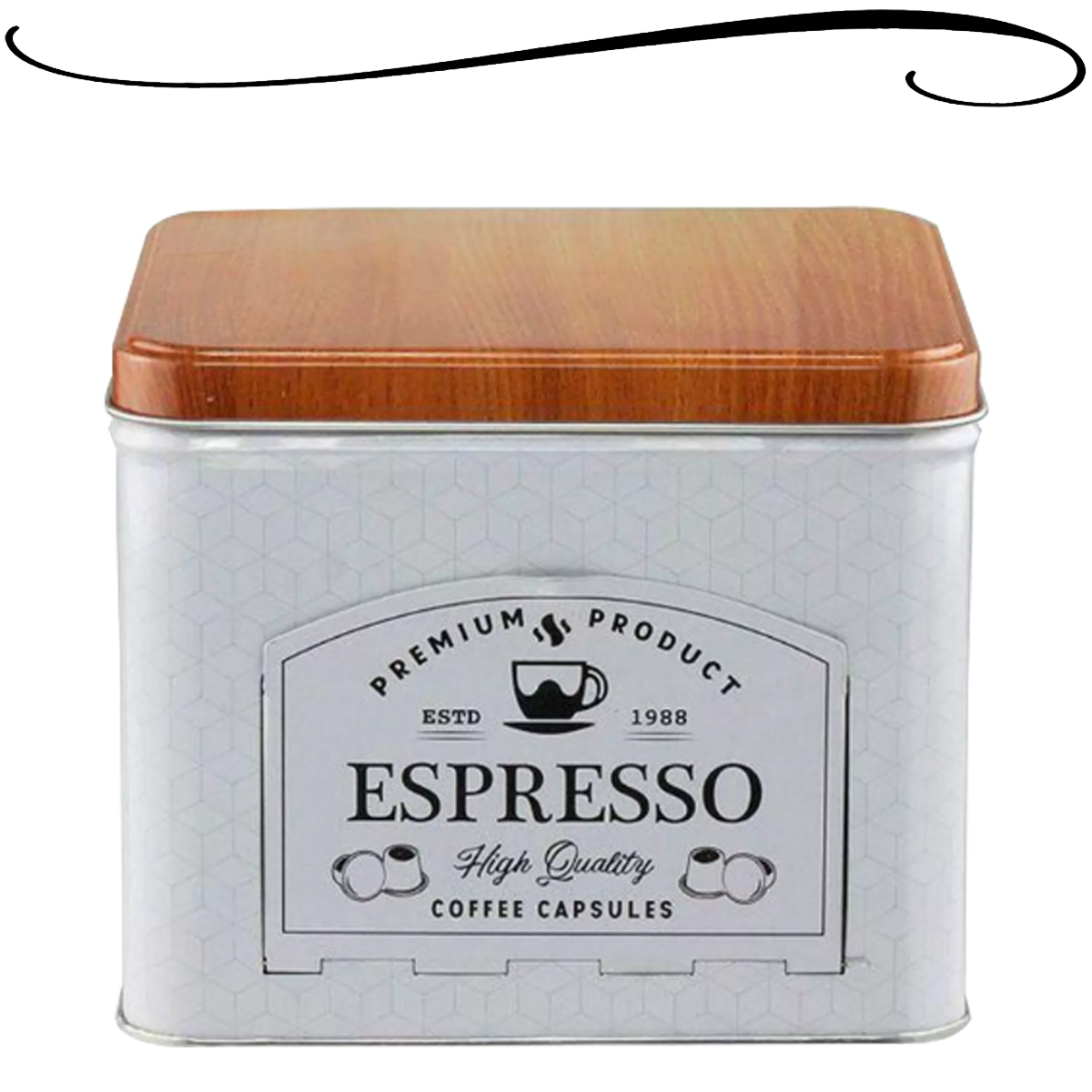 Porta Cápsulas Caixa de Café Empilhável Nespresso ou Semelhantes de Metal Expresso Branco