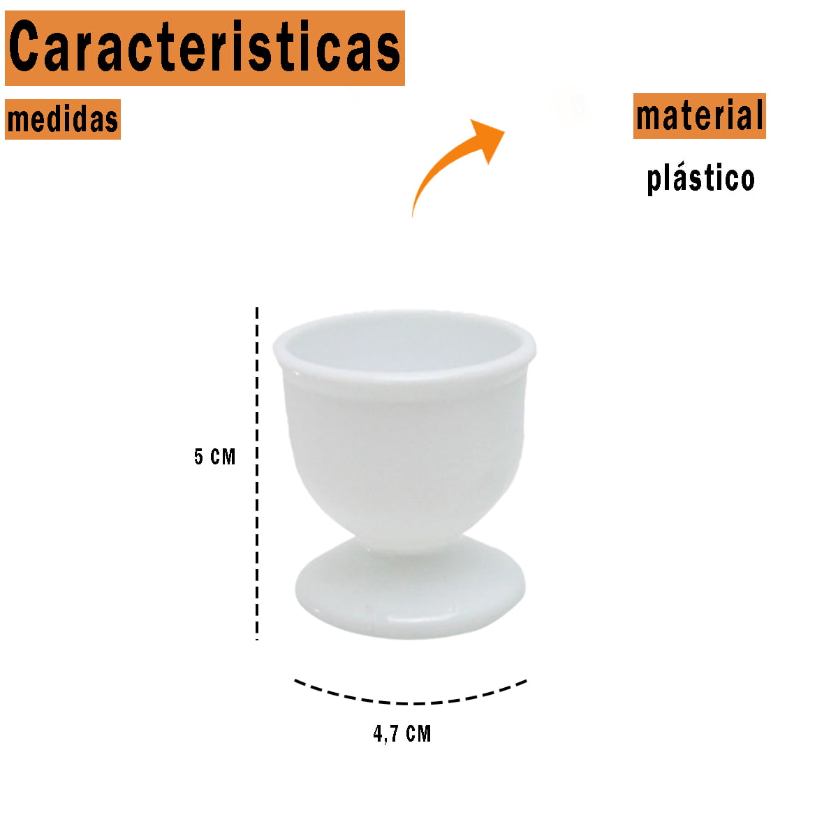 Jogo 4 Suportes com Talheres para Servir Ovo Quente Branco com