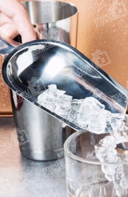 Pá Pegadora Multiuso Para Gelo Açúcar Farinha Arroz Grãos em Aço Inox Utensílio de Cozinha