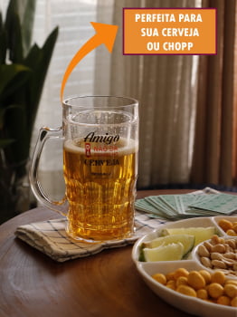 Caneca De Chopp Cerveja Divertida 400ml Copo Caneca Criativa Preserva Temperatura Amigo Dá Cerveja