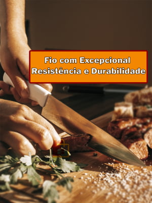 Faca Chef Cozinha Gourmet Churrasco Artesanal Profissional Cabo Branco Picanheira Premium 8pol Em Aço Inox