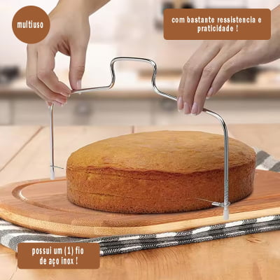 Kit Confeiteiro Profissional 4 Espátulas e Nivelador Lâmina Inox e Cabo de Plástico Utensilio para Decorar Bolos Tortas