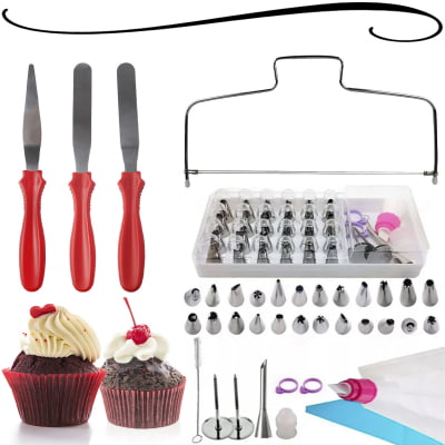 Kit Confeiteiro Profissional Completo Nivelador De Bolos Sacos E Bicos De Confeitar E Espátulas Confeitar 39 Peças