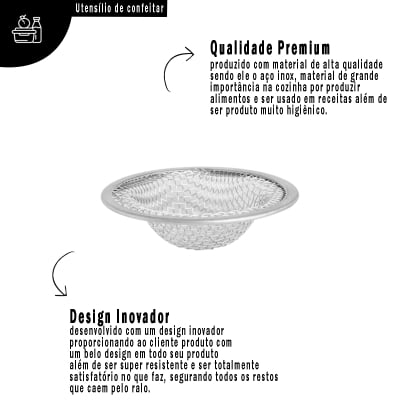 Kit 4 Ralo De Pia Lavatório e Tanque Em Aço Inox Cozinha Banheiro Lavanderia Borda Fina Proteção Limpeza