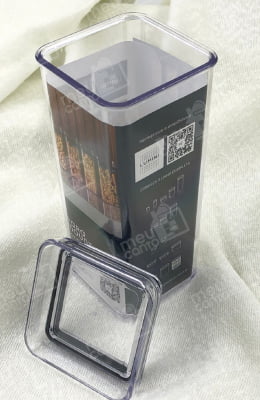 Kit 6 Mini Porta Condimentos Hermético Quadrado Multiuso Sistema De Vedação Empilhável Livre de BPA