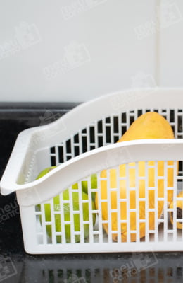 Cesto Organizador de Plástico Guarda Roupa Cozinha Banheiro Prateleira Ideal Para Alimento Objetos Utensílio Organizador