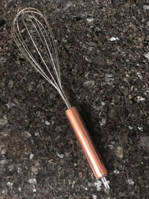 Batedor de ovos fouet rose cobre de aço inox 26 cm MimoStyle batedor profissional massas mimo6009