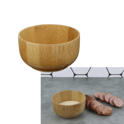 Bowl Ecokitchen De Bambu Multifuncional Para Molhos Para Sua Cozinha mimo6555