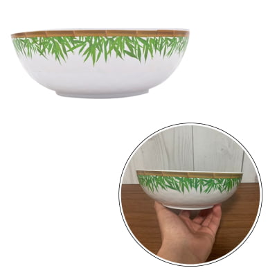 Bowl Tigela Cumbuca Bambu Comida Em Geral Em Melamina Poke Sopa Arroz Lámen Utensílio de Cozinha Multiuso 1L