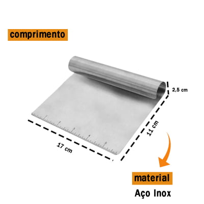 Kit de Colher Medidora e Espátula em Aço Inox Plástico e Silicone Utensílios para Cozinha e Cofeitaria