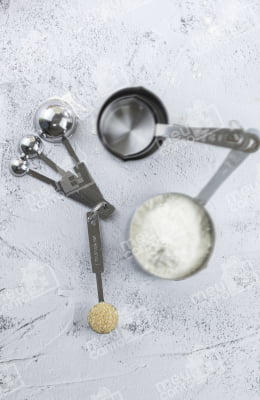 Kit Xícaras Medidoras Em Aço Inoxidável Uso Culinário Especiarias Farinhas Confeitaria Utensílio de Cozinha