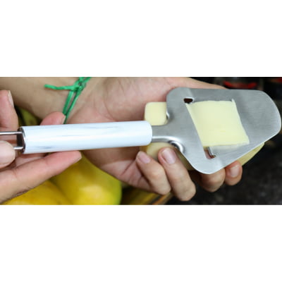 Cortador de queijo manual plaina fatiador de queijos aço inox marmore 23cm ck4701