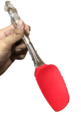 Espátula de silicone curvada raspadora decorativa livre de BPA 25cm vermelha MimoStyle mimo4491