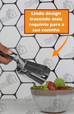 Espátula Pegadora Multiuso De Churrasco Macarrão Massas Carne Salada Pinça Culinária Em Aço Inox Utensílio