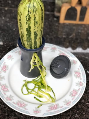 Fatiador cortador ralador de legumes vegetais macarrão abobrinha azul paramount1220