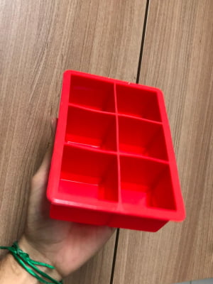 Forma de gelo de silicone quadrada 6 cubos Mimo Style sem bpa forminhas para gelo mimo6605