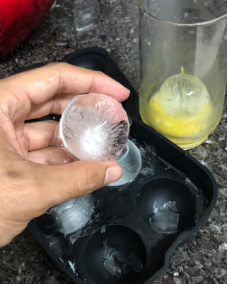 Forma de gelo esfera redonda silicone com tampa preta gelo bola whisky vodka drinks full26311
