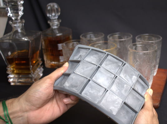 Forma de gelo papinha de silicone 15 cubos livre de bpa cinza uni su191327