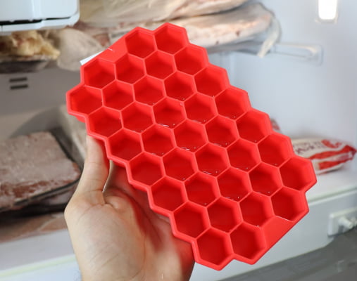 Forma de gelo papinha de silicone 37cubos livre de bpa colmeia Vermelho uni su171302