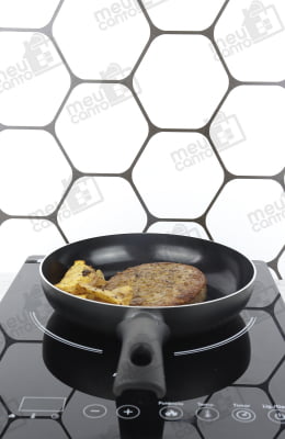 Frigideira De Cozinha Preta Em Alumínio Com Revestimento Antiaderente Cerâmico 20cm