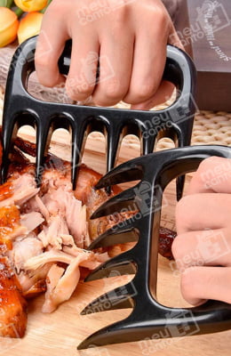 Jogo Garras de Carnes Para Churrasco em Plástico 2 Peças Utensílio de Cozinha