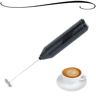 Misturador Mini Mixer Para Cafés Achocolatados Leite Aço Inox e Plástico Utensílio de Cozinha Cafeteria