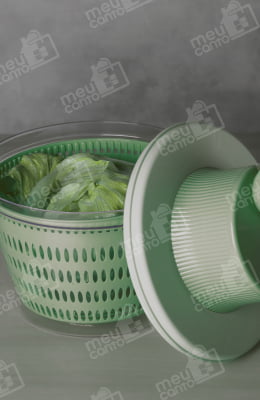 Centrífuga Seca Saladas e Fatiadora de Legumes Elétrica Carregamento USB Salada Verduras Legumes
