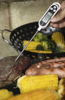 Termômetro Digital Culinário Espeto Para Alimentos E Bebidas Cozinha Carnes Frangos E Bolos