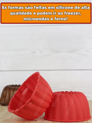 Forminha De Silicone Bolo Pudim Assadeira Antiaderente Vazado Cupcake Forno Flexível 11cm Pequena Lvre De Bpa