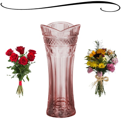 Vaso de Mesa Decorativo de Vidro Cristal Ecológico Para Decoração Plantas Flores Utensílio de Casa lhermitage