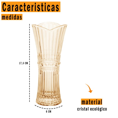 Vaso Decorativo de Vidro Cristal Ecológico Para Decoração Plantas Flores Utensílio de Casa Âmbar