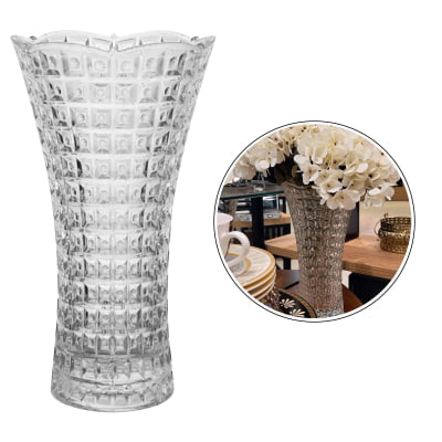 Vaso Floreiro Decorativo de Vidro Cristal Ecológico Para Decoração Plantas Flores Utensílio Chevalier Transparente