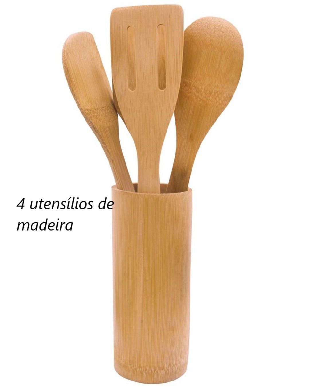 Jogo utensílios de bambu ecológico 4 peças MimoStyle mimo5482