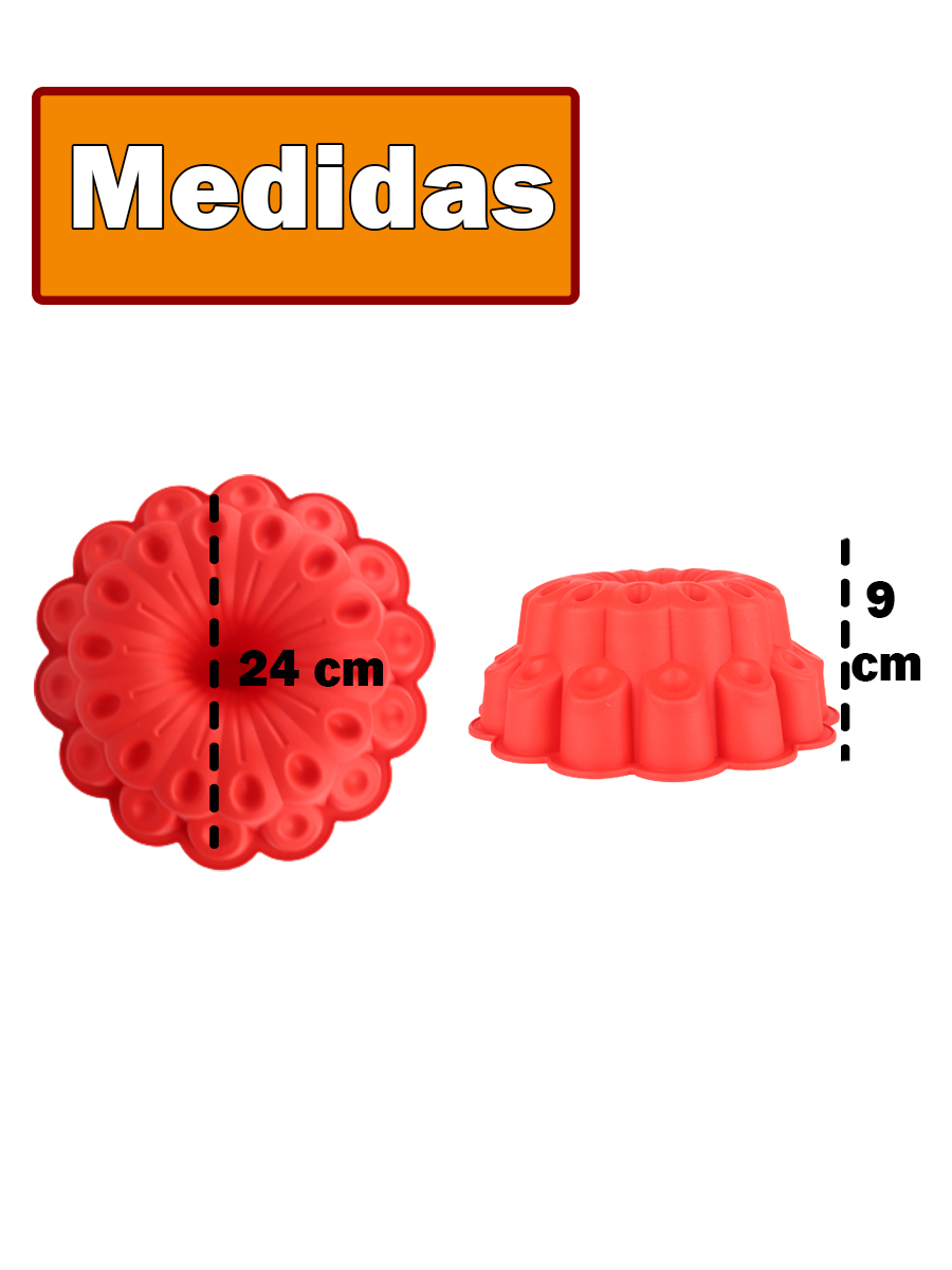 Forma De Silicone Bolo Pudim Assadeiras Grande Vai No Forno