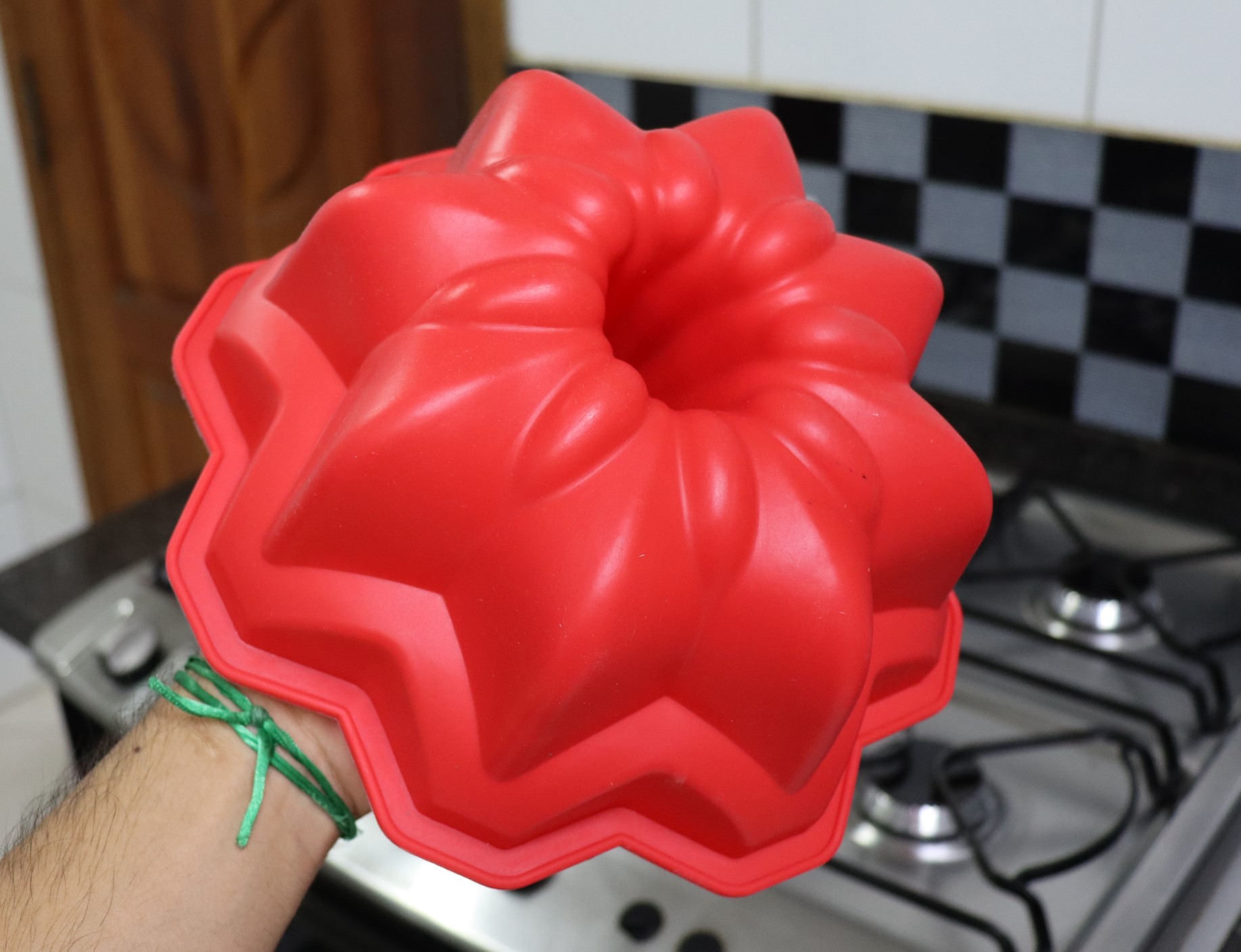 Forma De Silicone Bolo Pudim Assadeiras Grande Vai No Forno